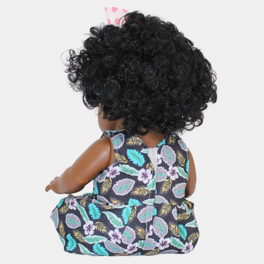 Cute Babies Fashion Doll with Sounds  Dark Skin (6-in-1)