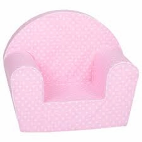 Delsit Arm Chair - Pink W.White Dots