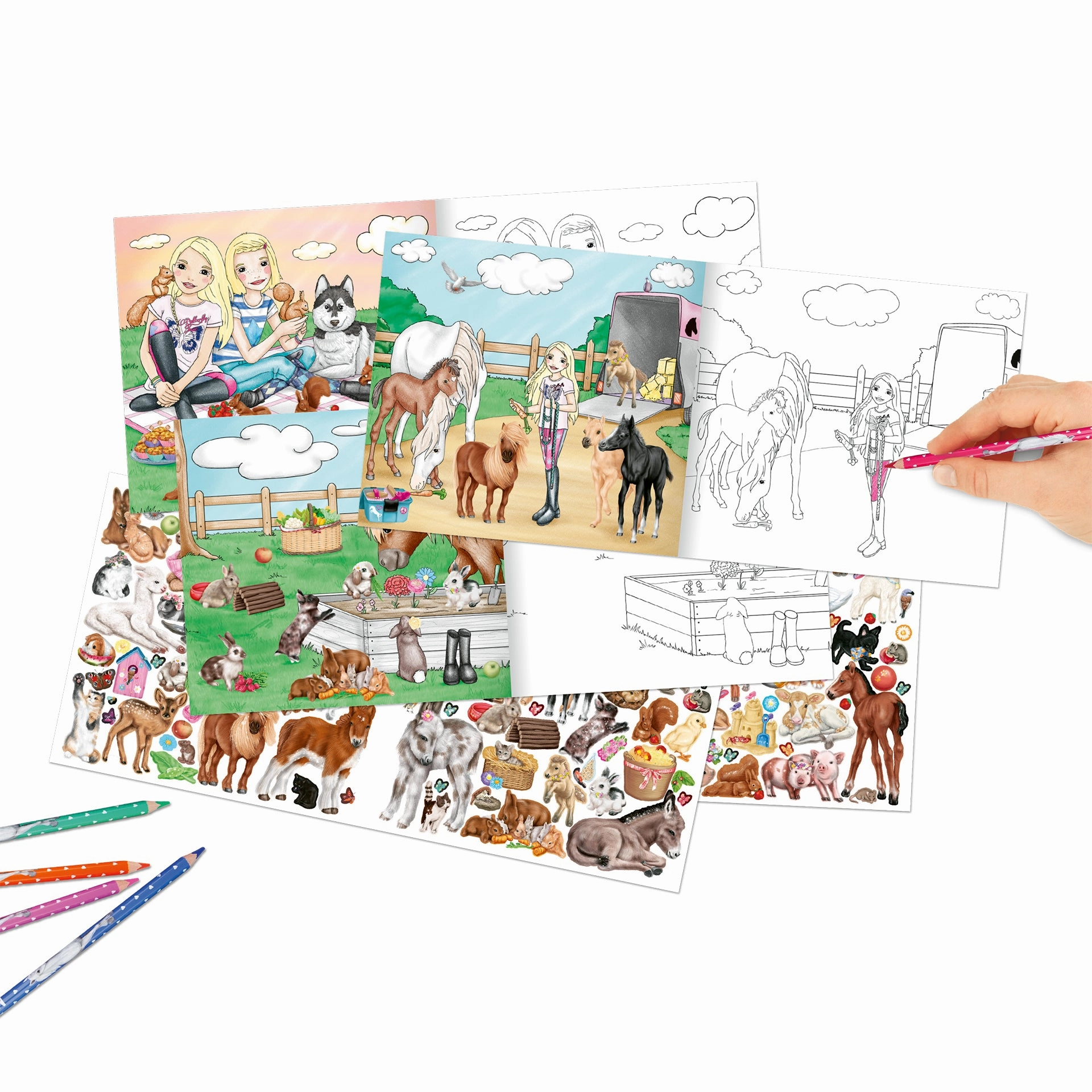 Depesche Miss Melody Colouring Book with Animal