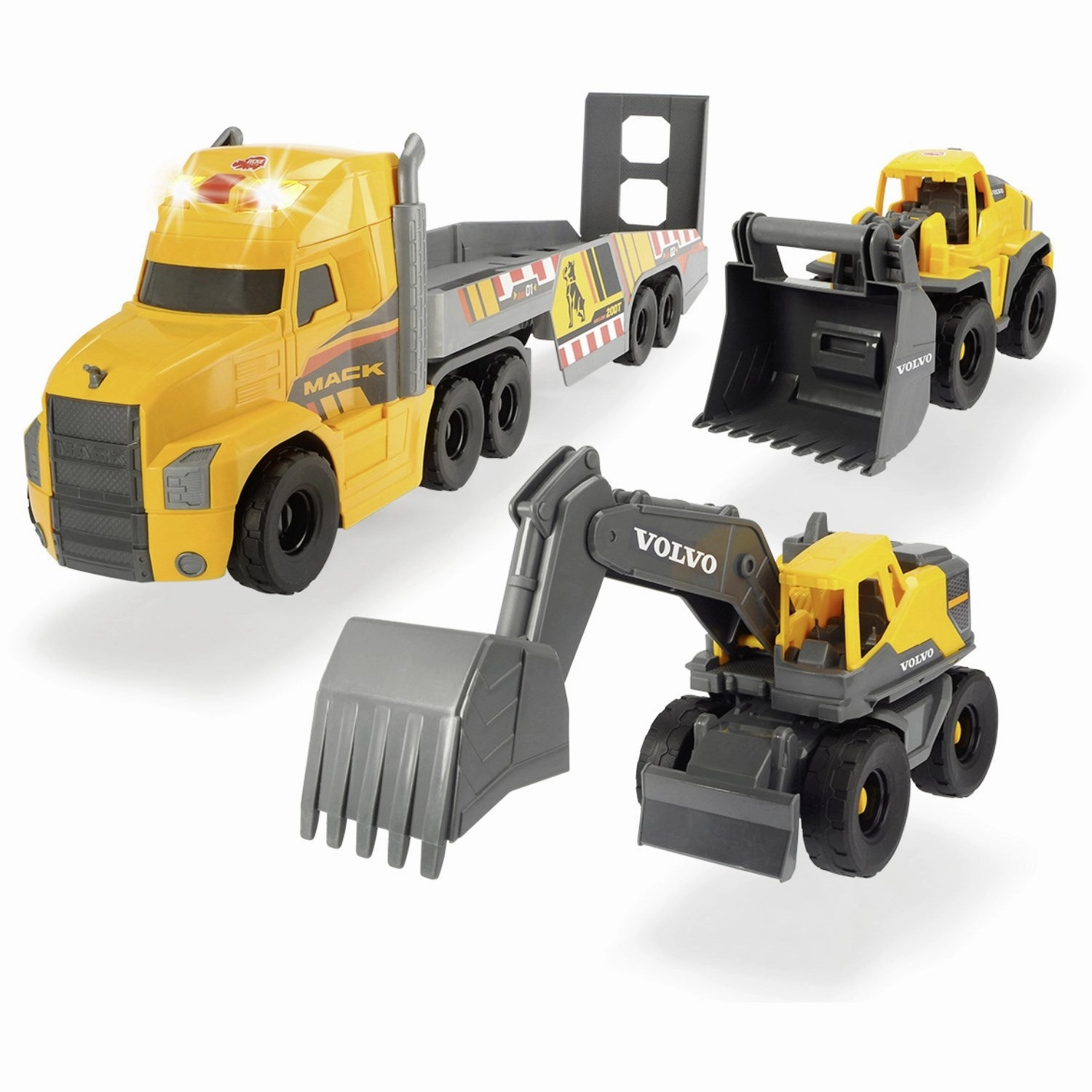 Dickie Toys Mack/Volvo Truck With Vehicles