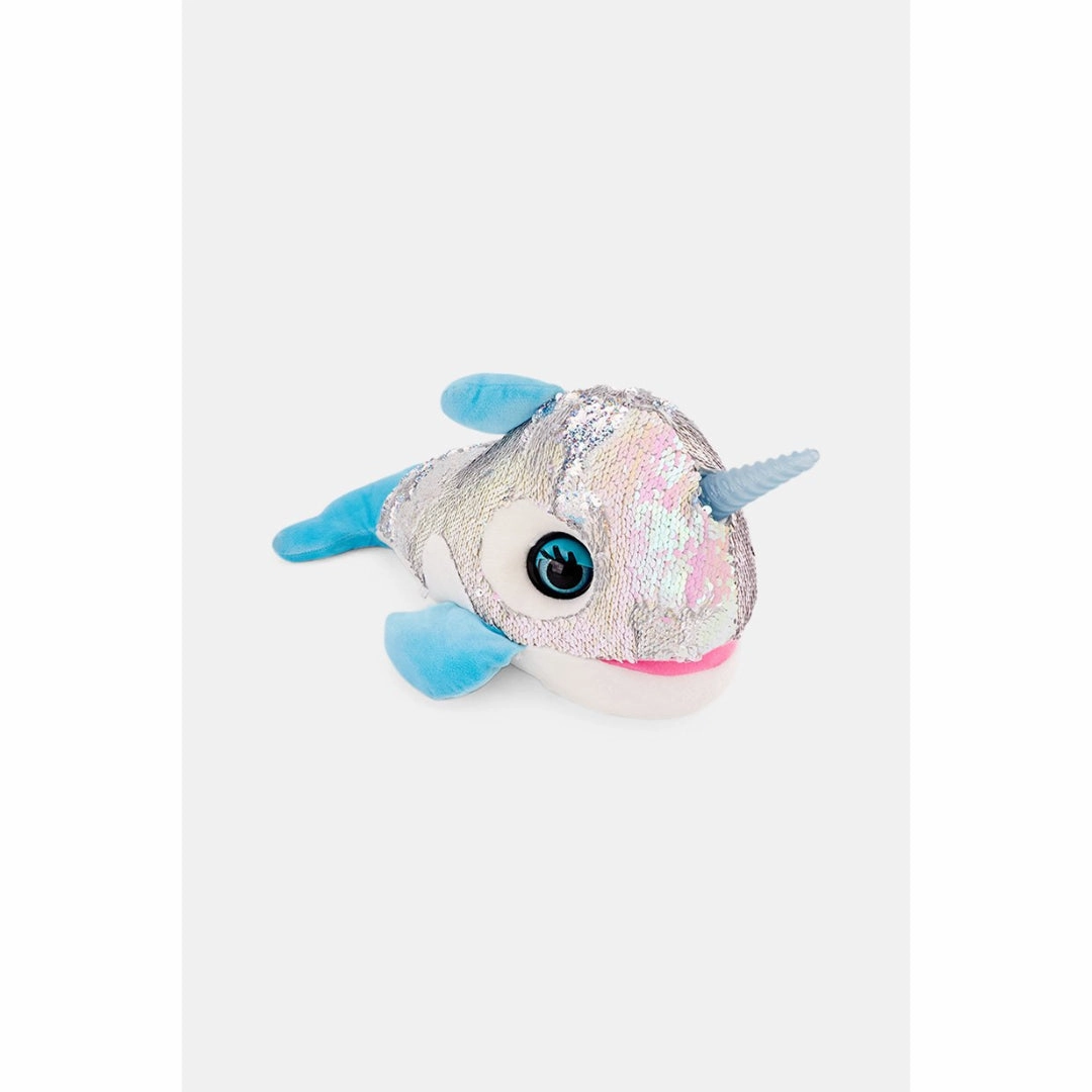 Dimian Stella Whale Story Telling Interactive Soft Toy for Kids age 3Y  - 36 Cm (Silver)