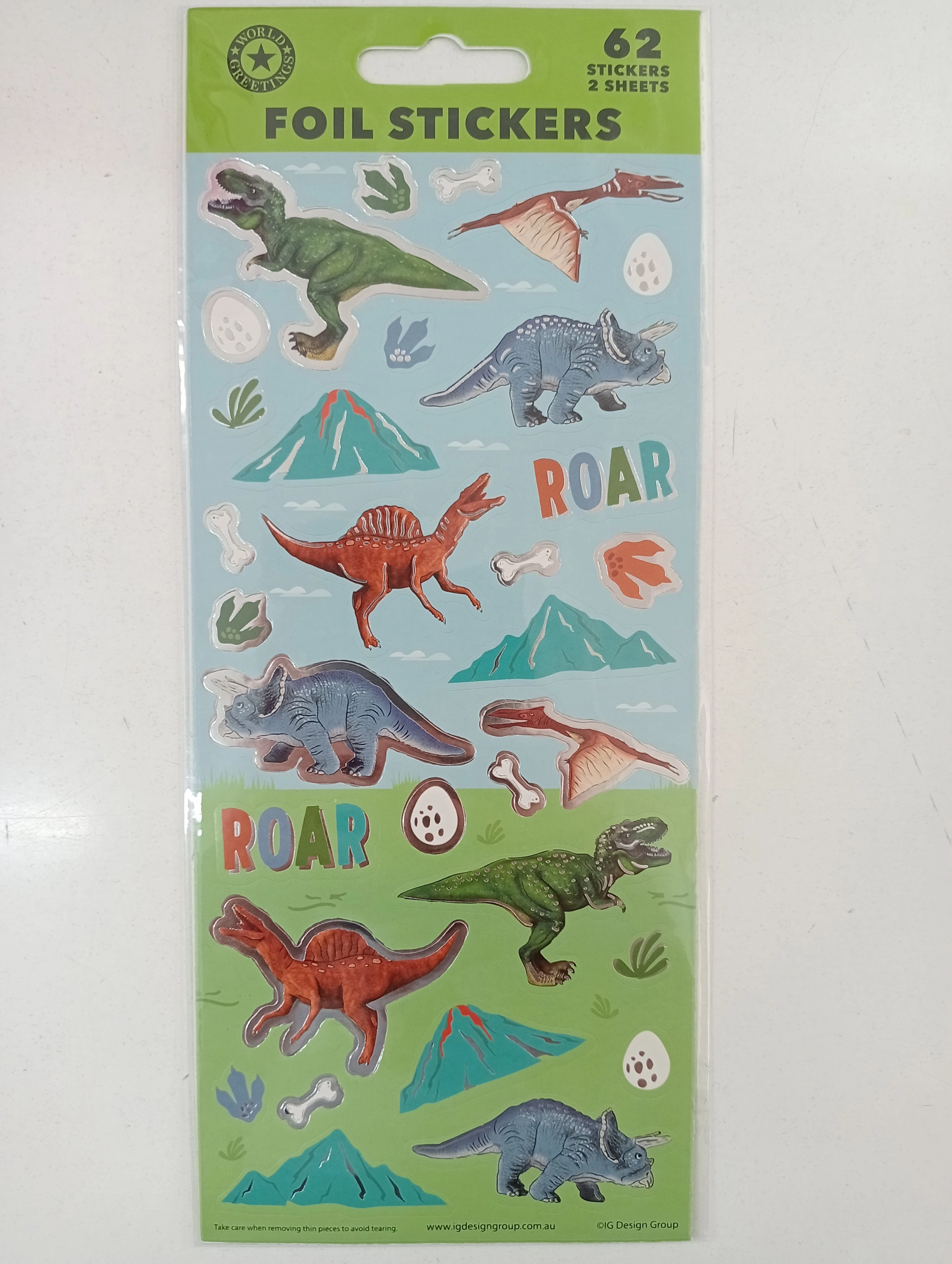Dinosaur Foil stickers