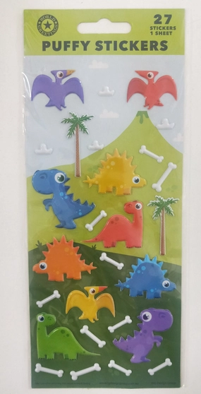 Dinosaur Puffy stickers