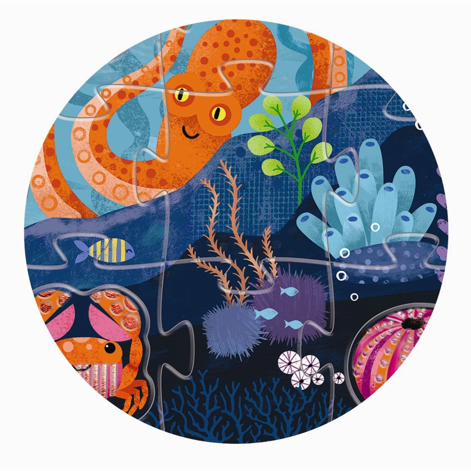 Djeco Feeler Puzzle, Sea - 24 8 Pieces
