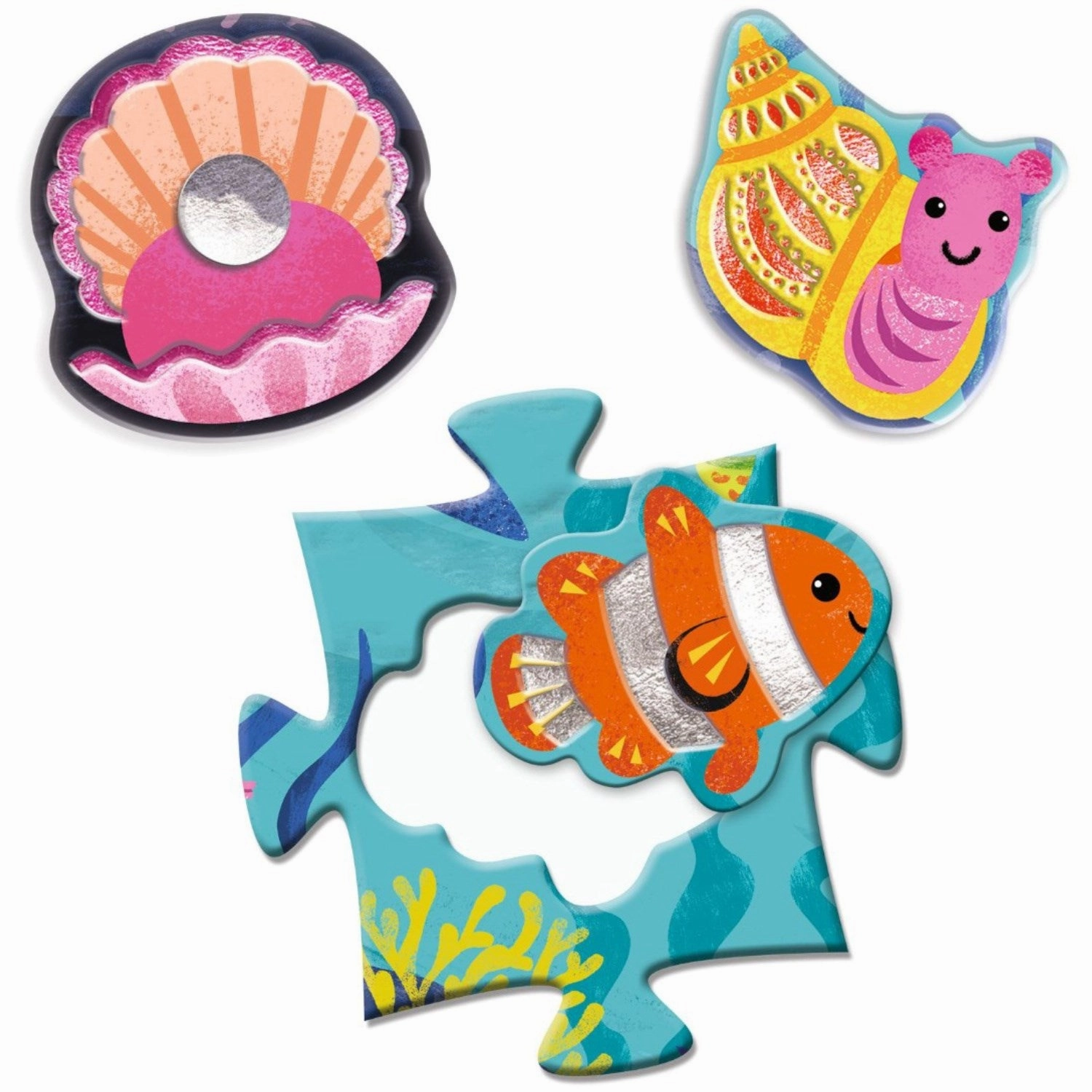 Djeco Feeler Puzzle, Sea - 24 8 Pieces