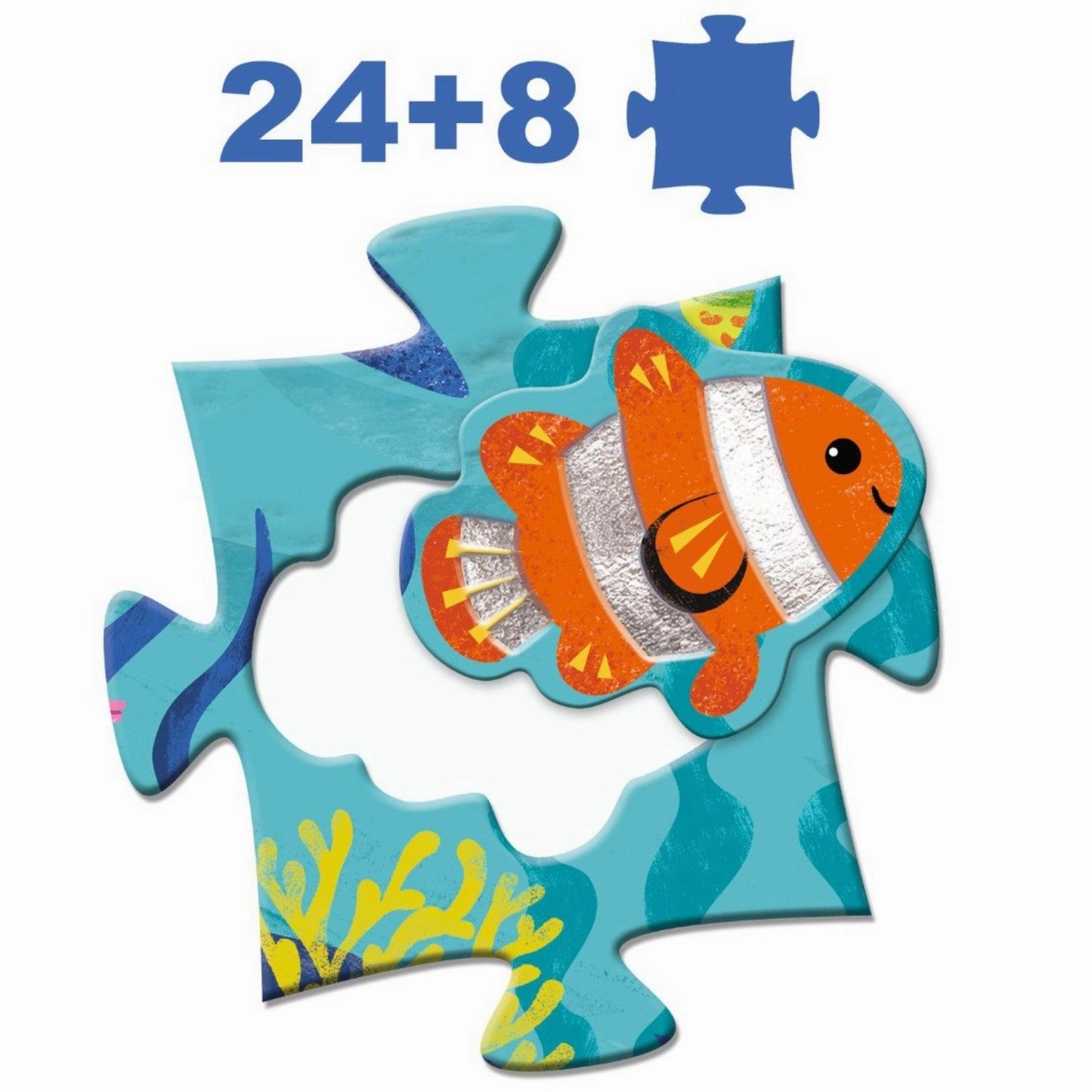 Djeco Feeler Puzzle, Sea - 24 8 Pieces
