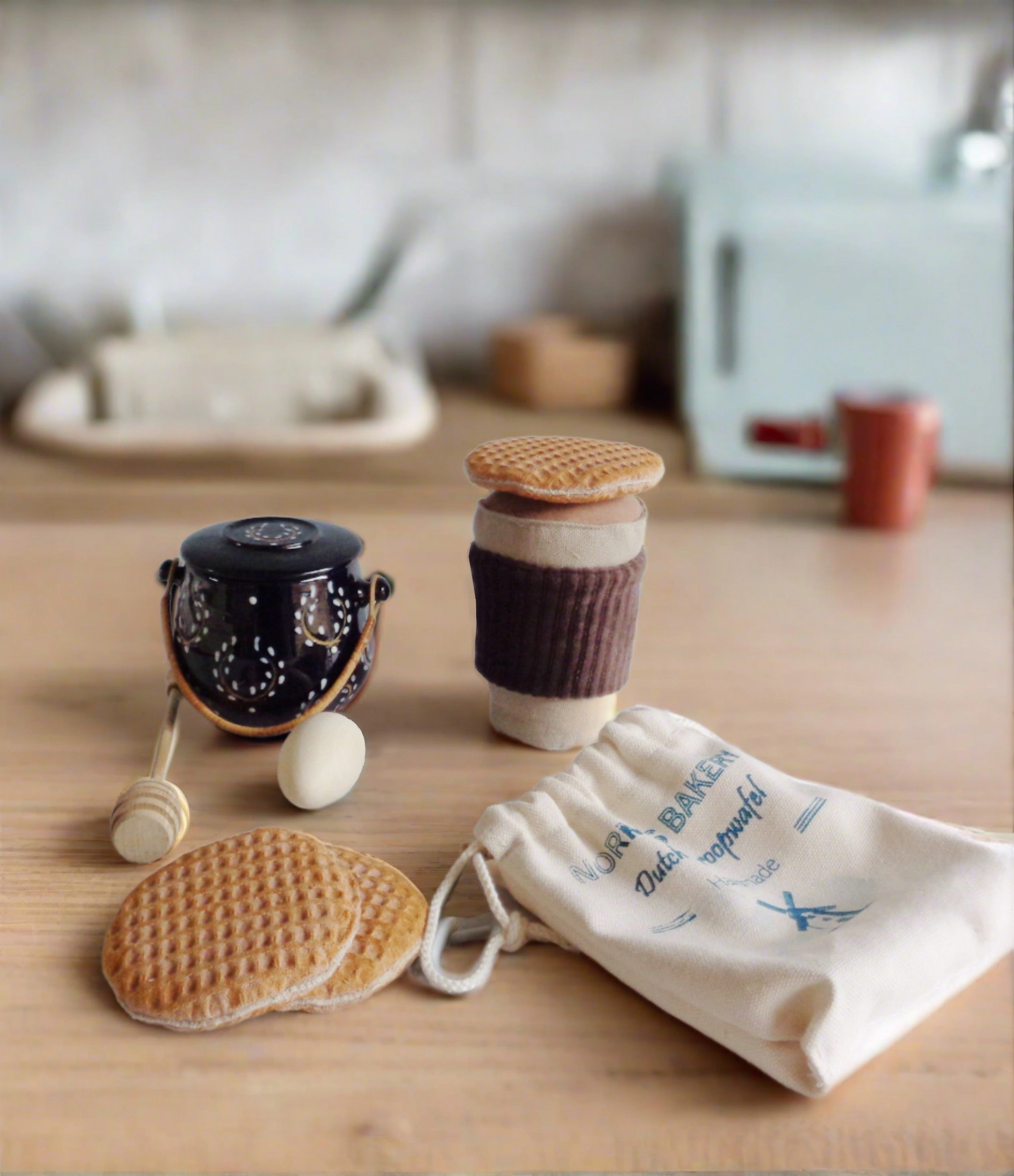 Dutch syrup waffles  - 4 piece