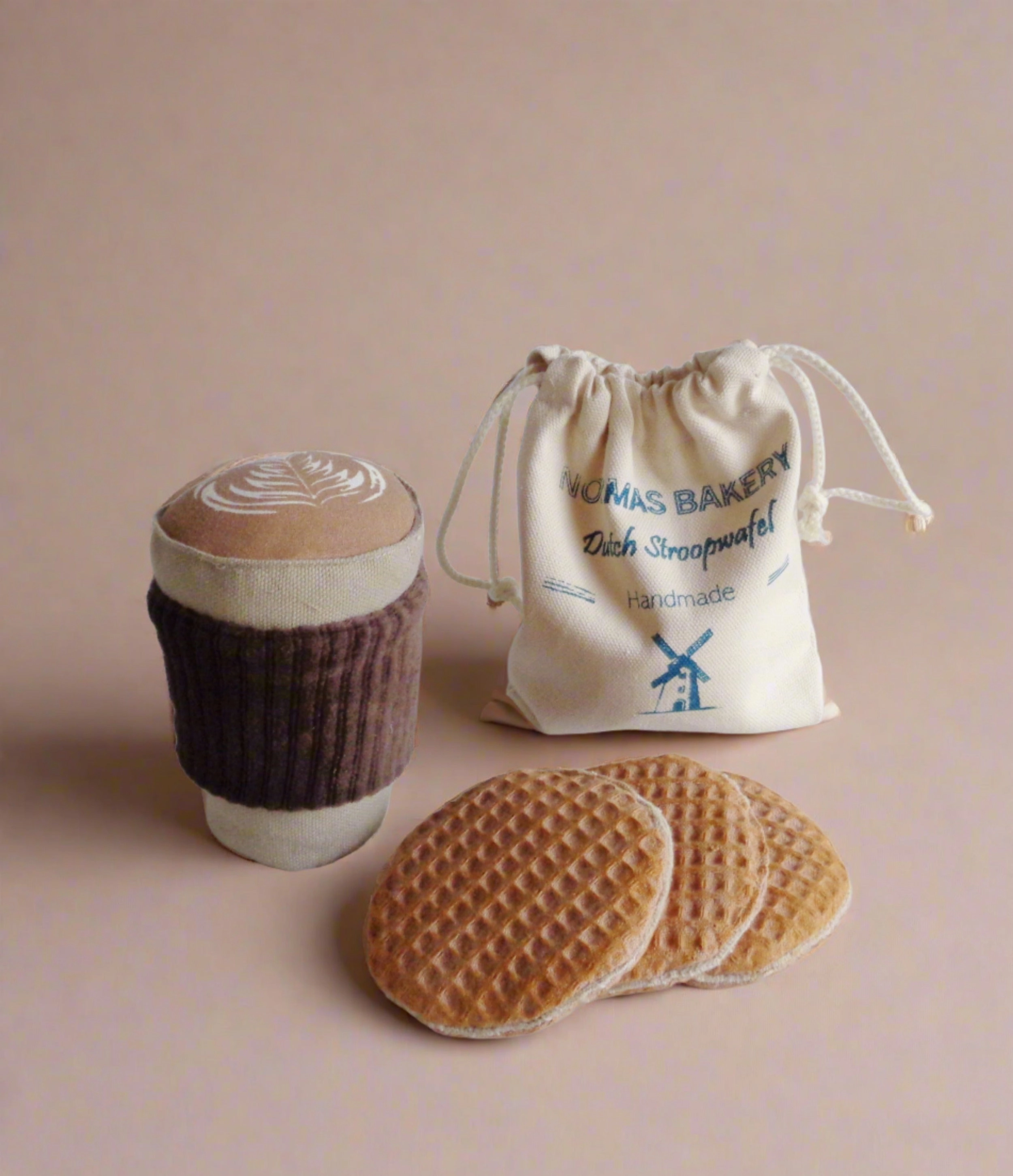 Dutch syrup waffles and cappuccino -  5 piece