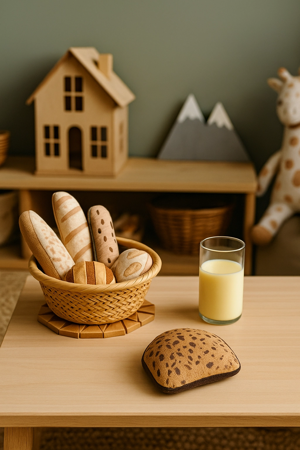 Eco-Friendly Play Food  Rye Bread Slices (2 Pieces)