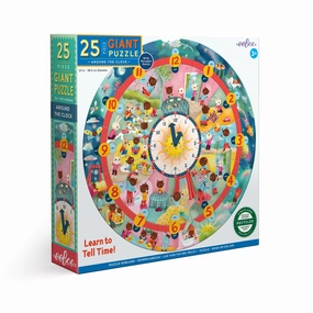 eeBoo Around The Clock 25pc Giant Round Puzzle