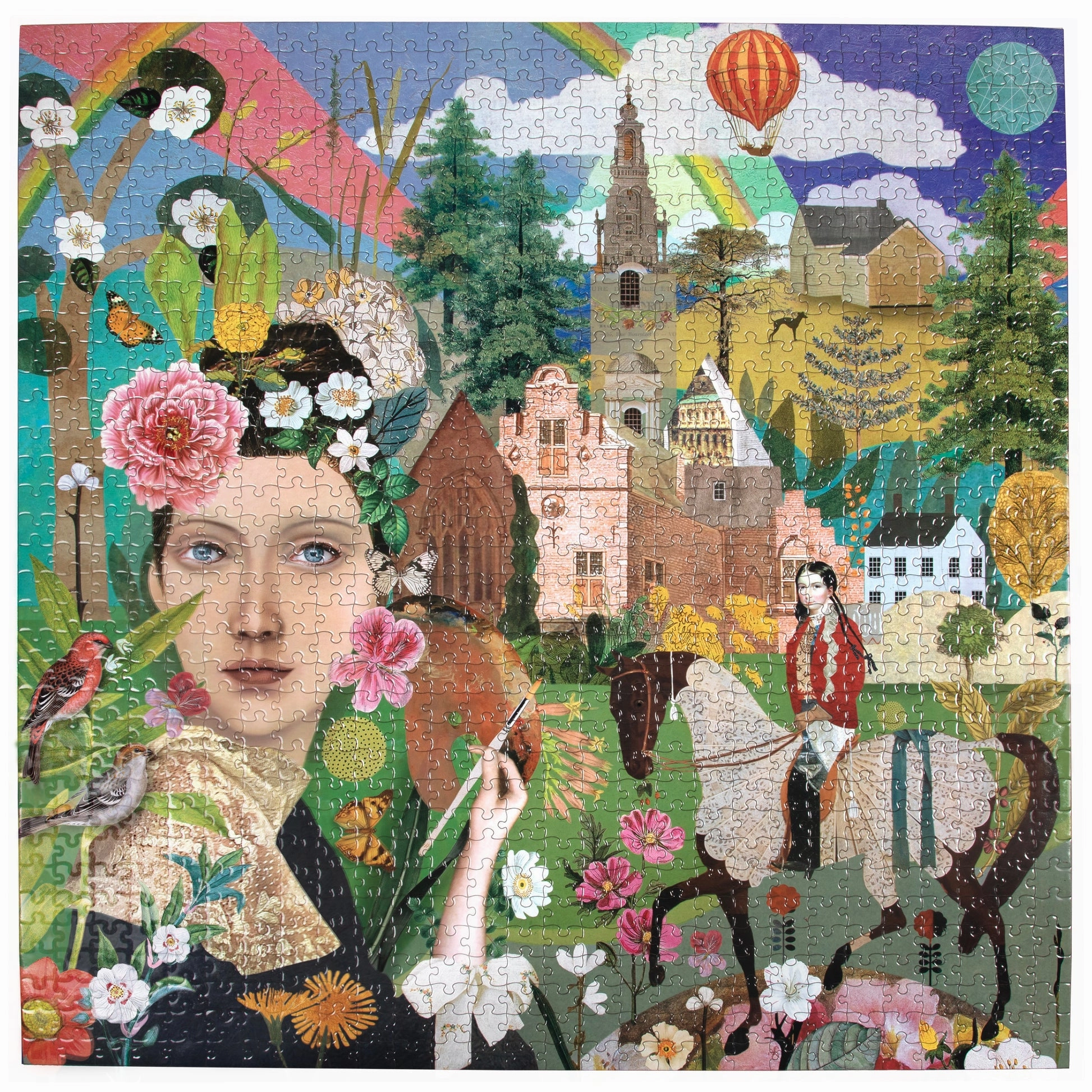 eeBoo Artist & Daughter 1000pc Square Puzzle
