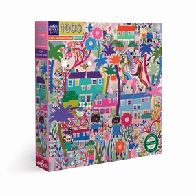 eeBoo Cats Around Town 1000 pc Square Puzzle