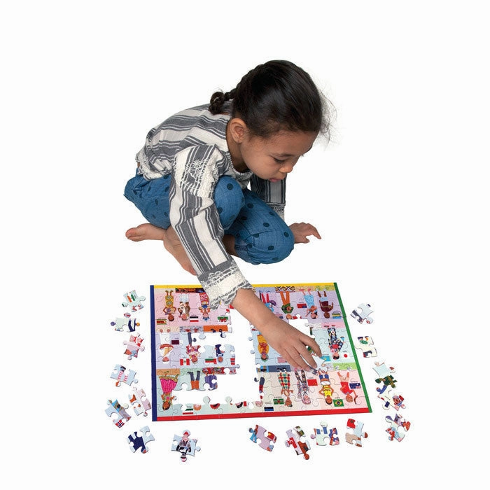 eeBoo Children of the World 100 piece Puzzle