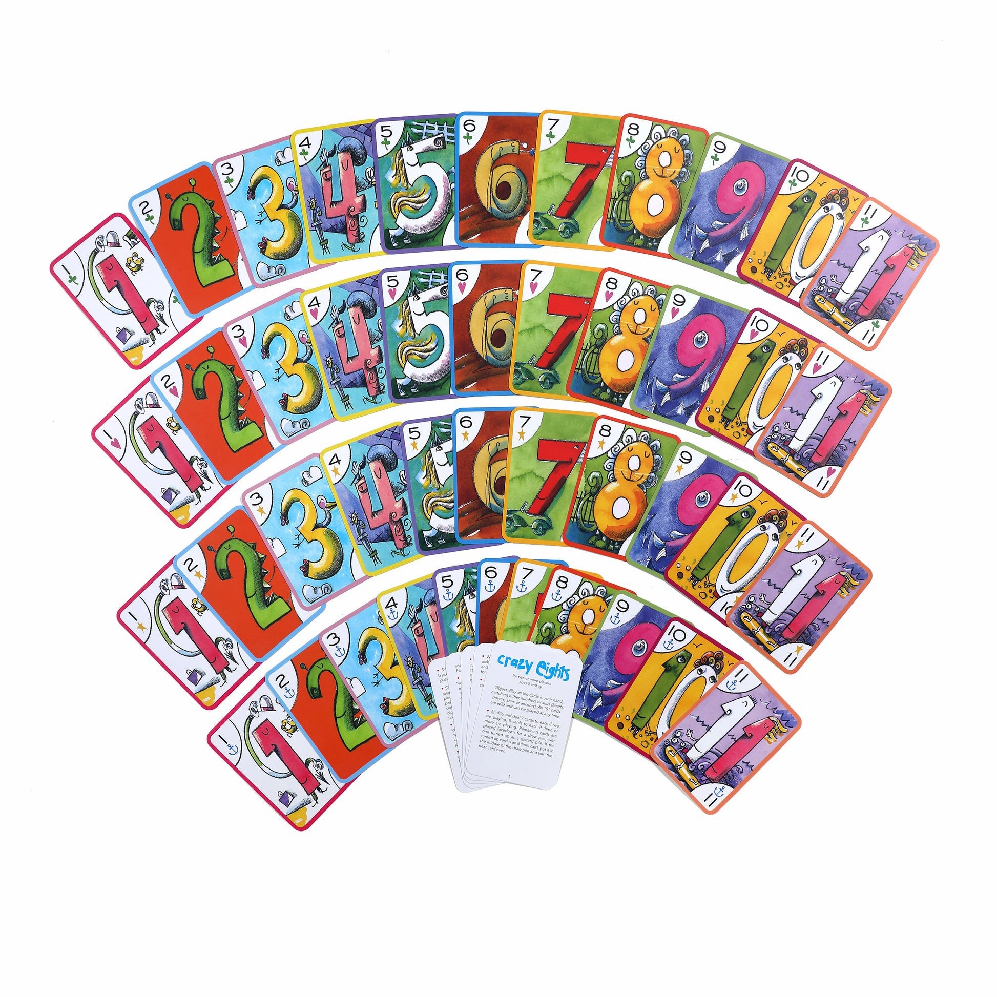eeBoo Crazy Eight Playing Cards (2Ed)