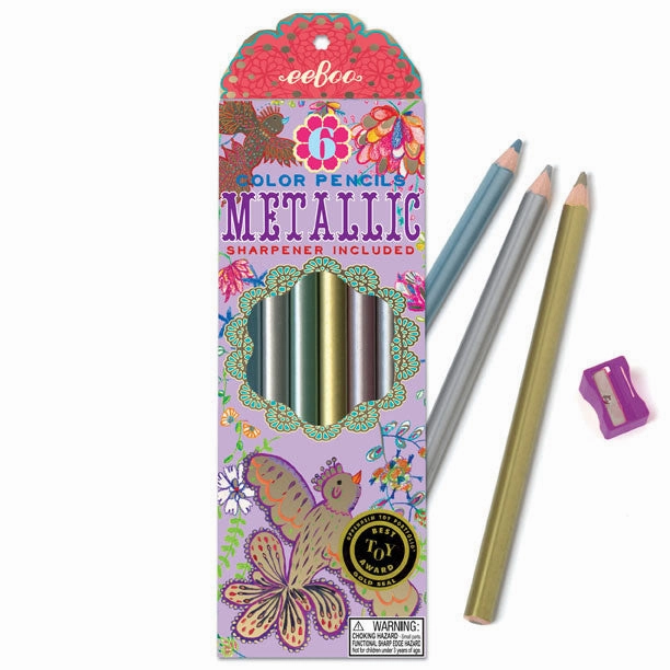 eeBoo Gold Birds Metallic Pencils