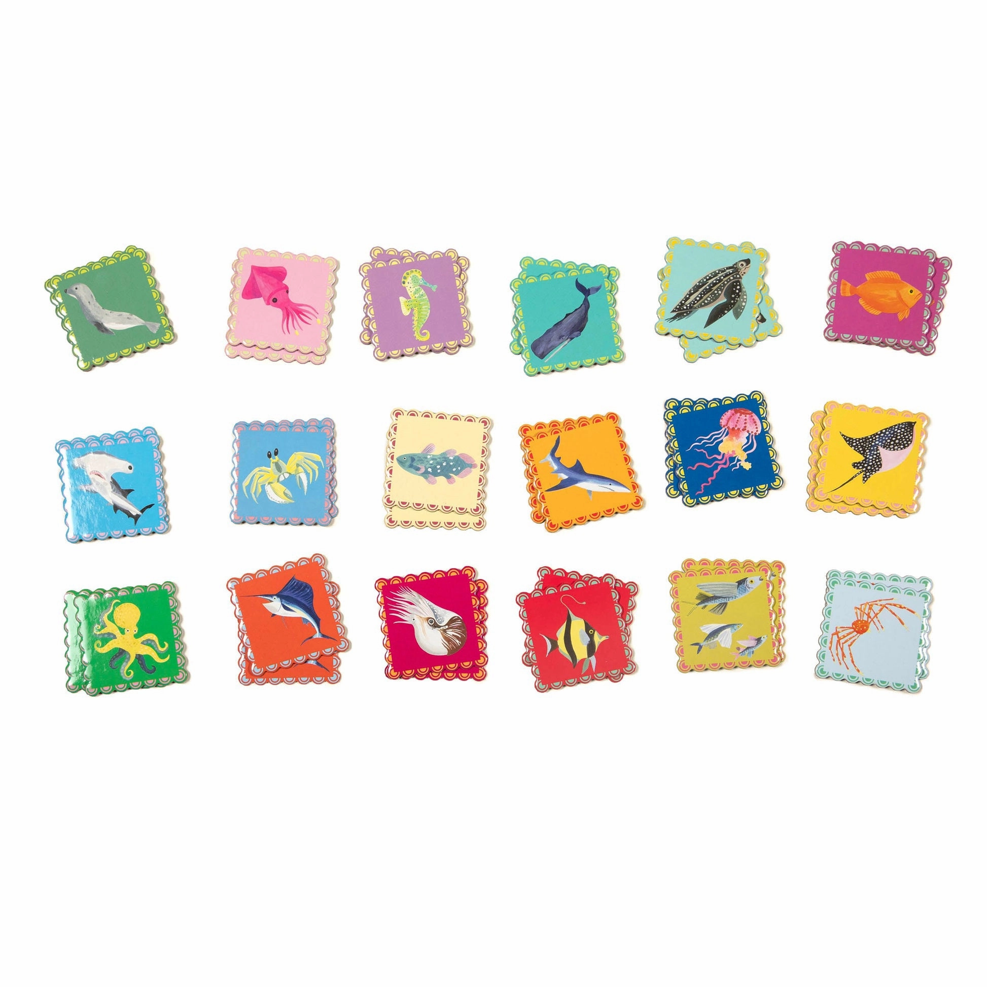 eeBoo Sea Little Square Memory Game