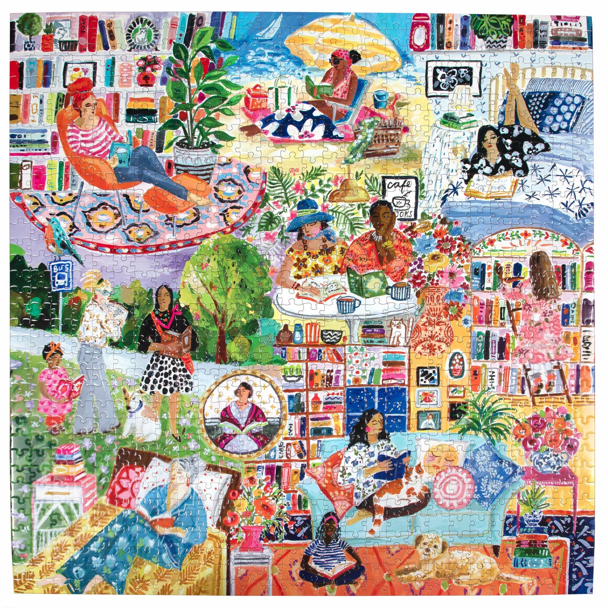 eeBoo Women Reading 1000pc Square Puzzle