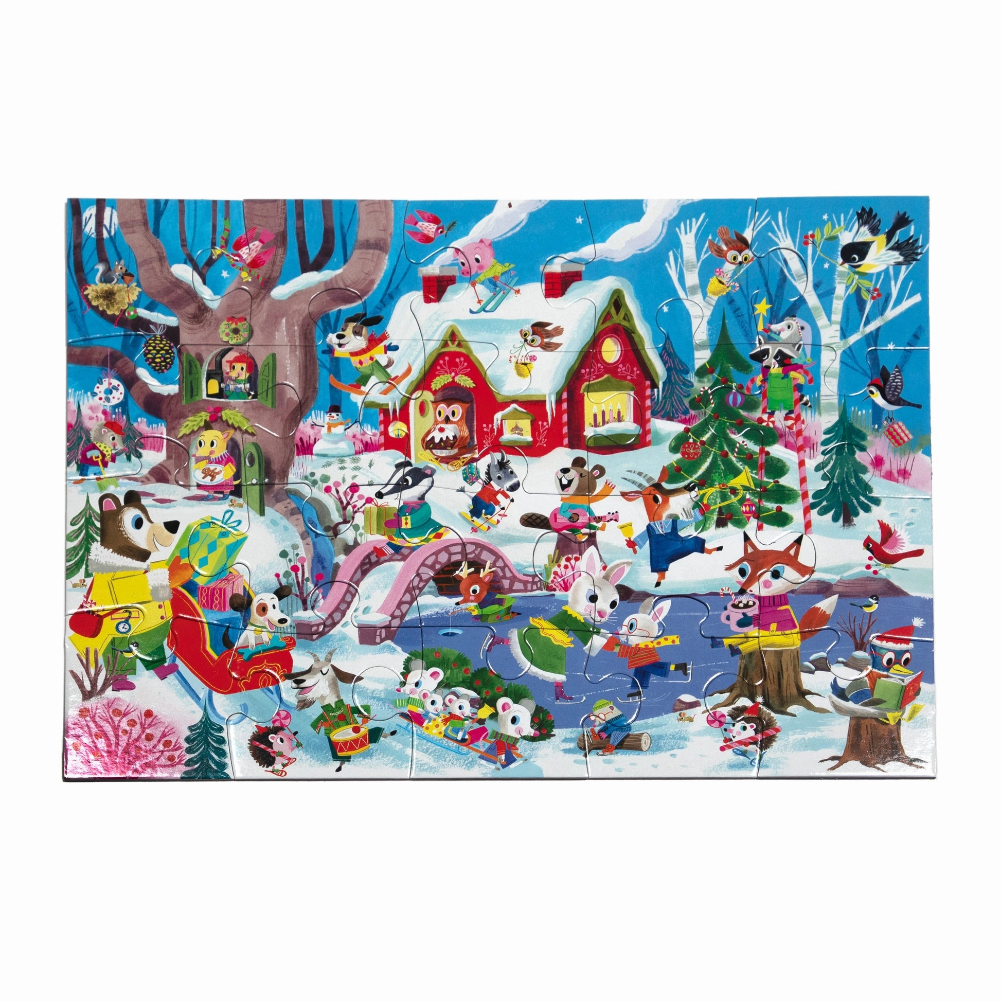 eeBoo Woodland Winter 20pc Puzzle
