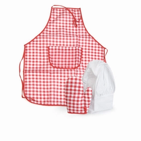 Egmont Toys Apron, Glove & Hat Red Vichy