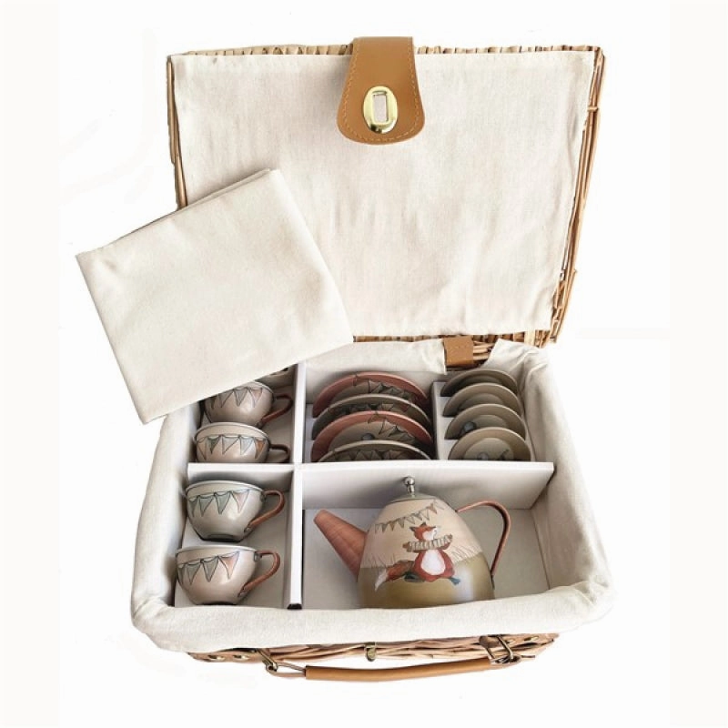 Egmont Toys Tin Tea Set Musicians In A Wicker