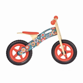 Egmont Toys Wooden Balance Bike with Pink Flowers