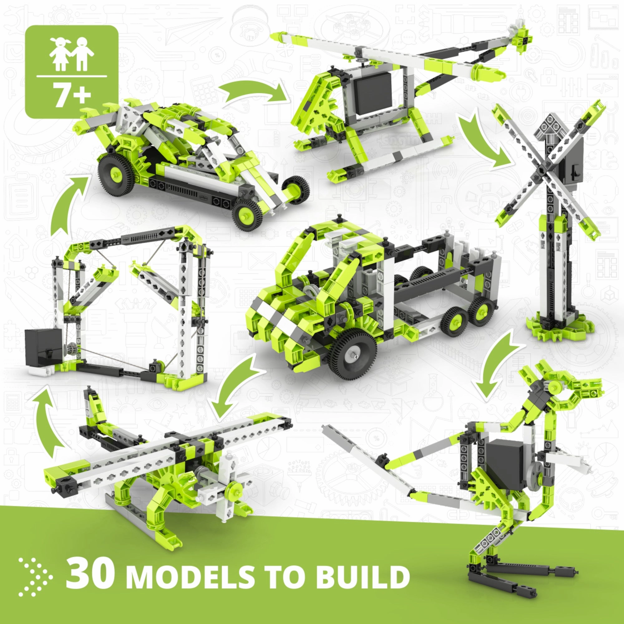 Engino Creative Builder 30 Models Motorized Set  Multi Model Set