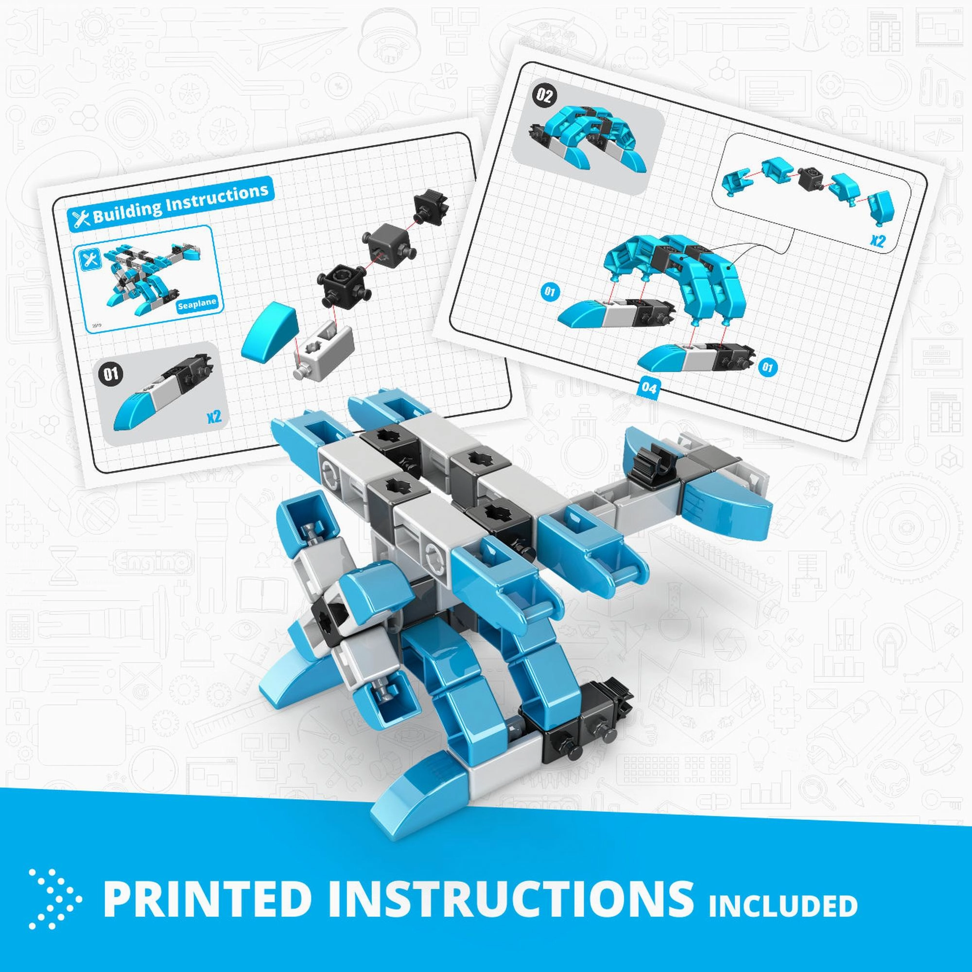 Engino Inventor Mechanics Acrobatic Plane With 5 Bonus Models