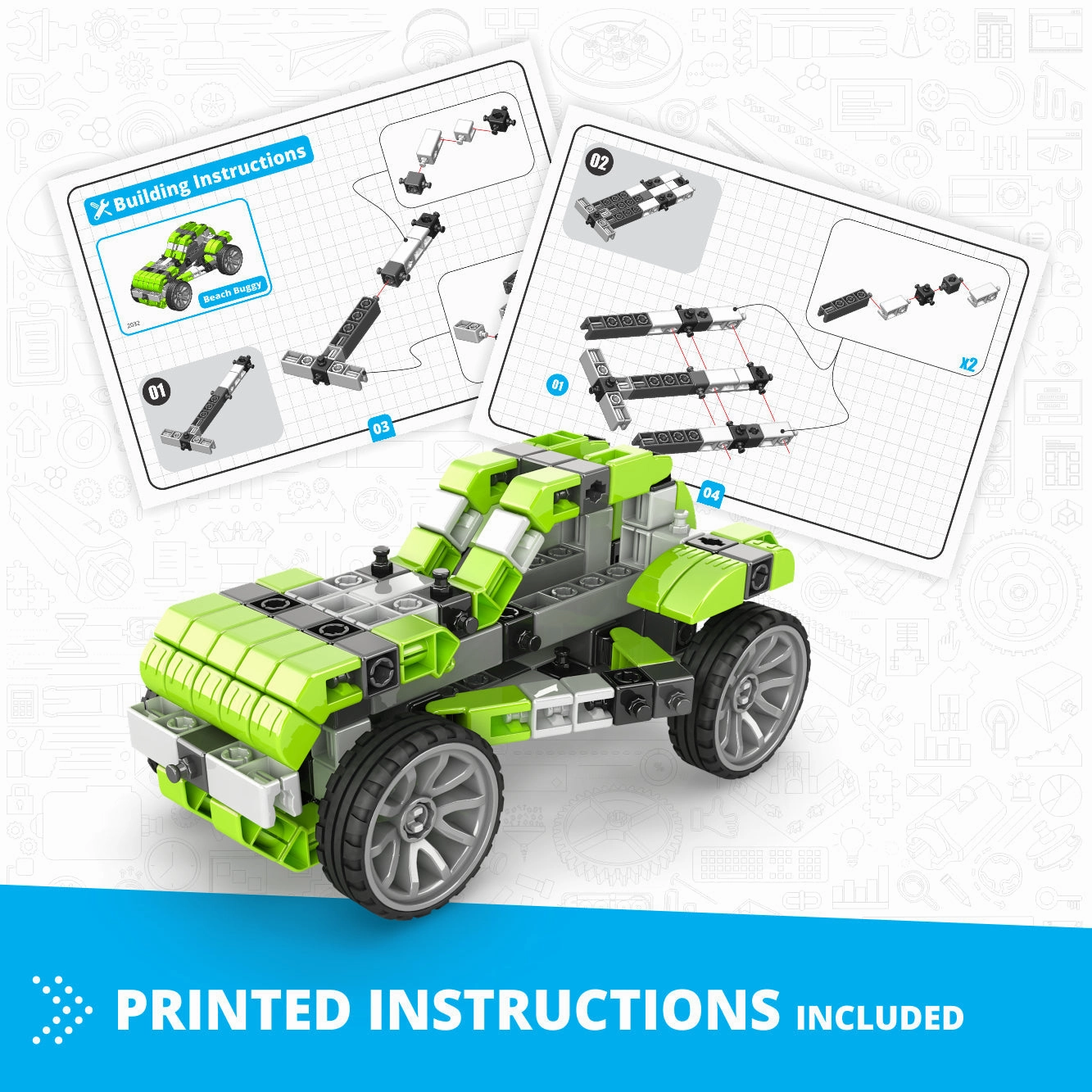 Engino Inventor Mechanics "Beach Buggy" with 5 Bonus Models