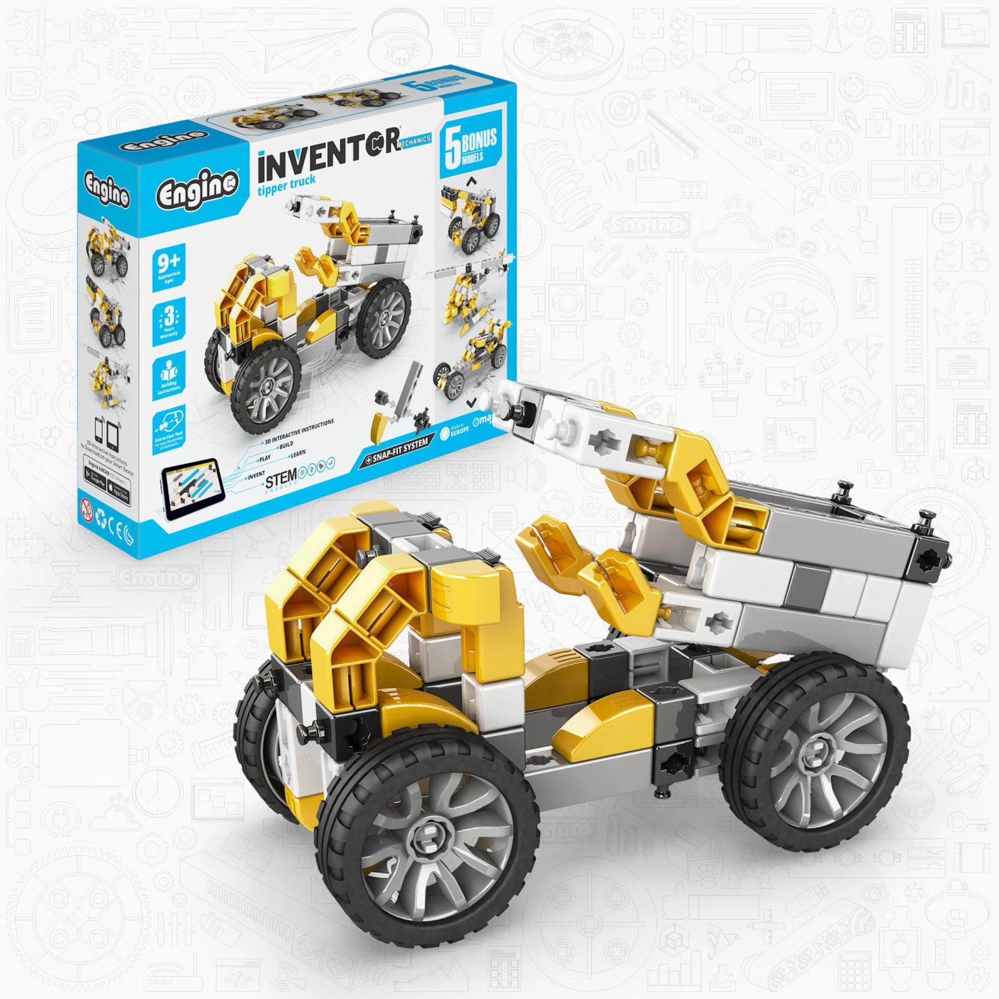 Engino Inventor Mechanics Tipper Truck With 5 Bonus Models