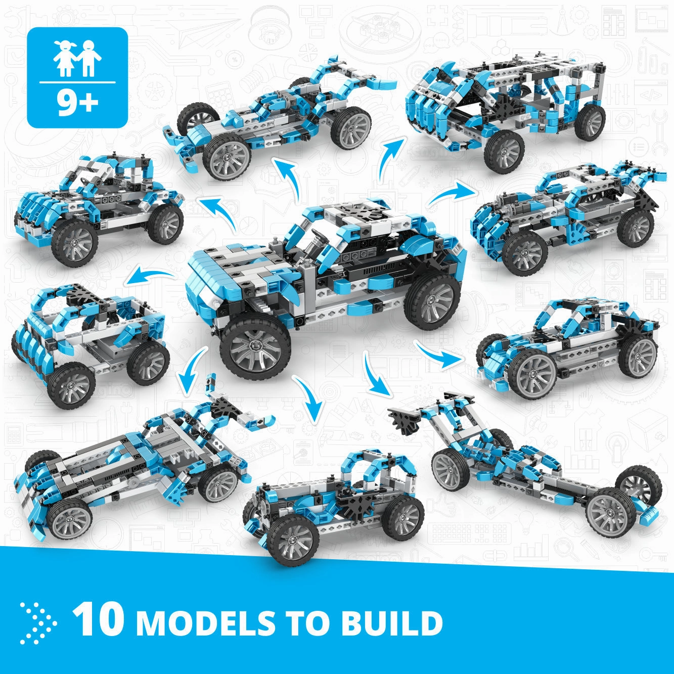 Engino Inventor Motorized "Offroader" with 10 Bonus Models