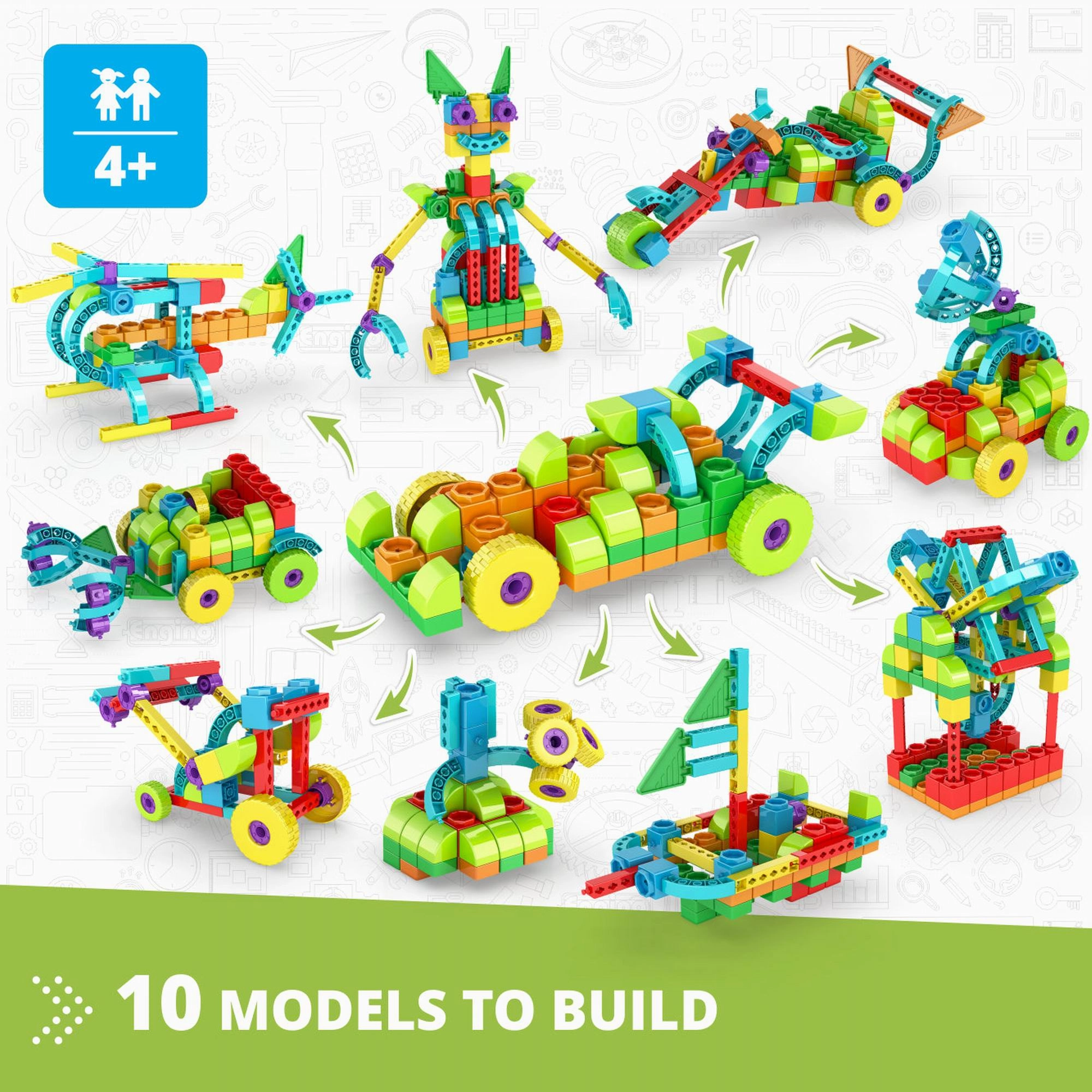 Engino Qboidz Racing Car With 10 Bonus Models