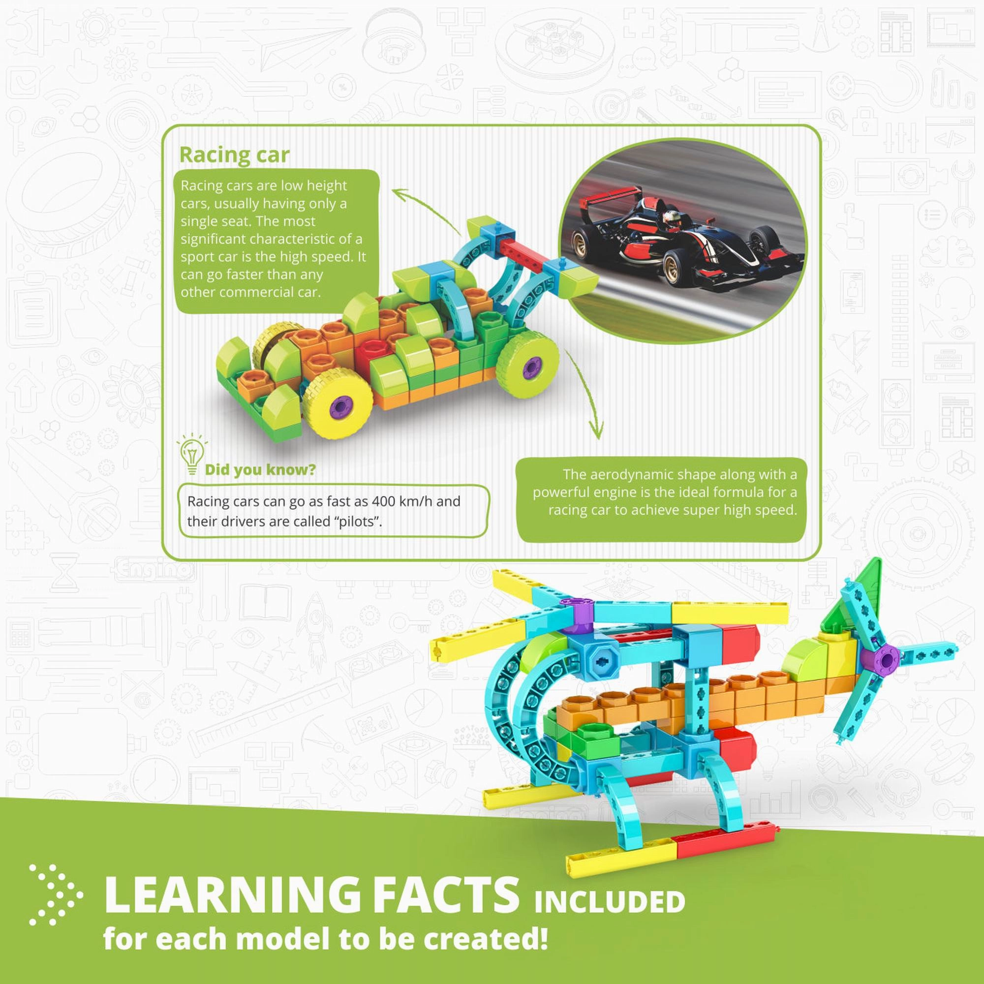Engino Qboidz Racing Car With 10 Bonus Models