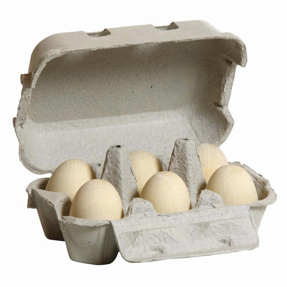Erzi Eggs, White Sixpack