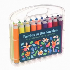 Fairies In The Garden Felt Tip Stamp Pens