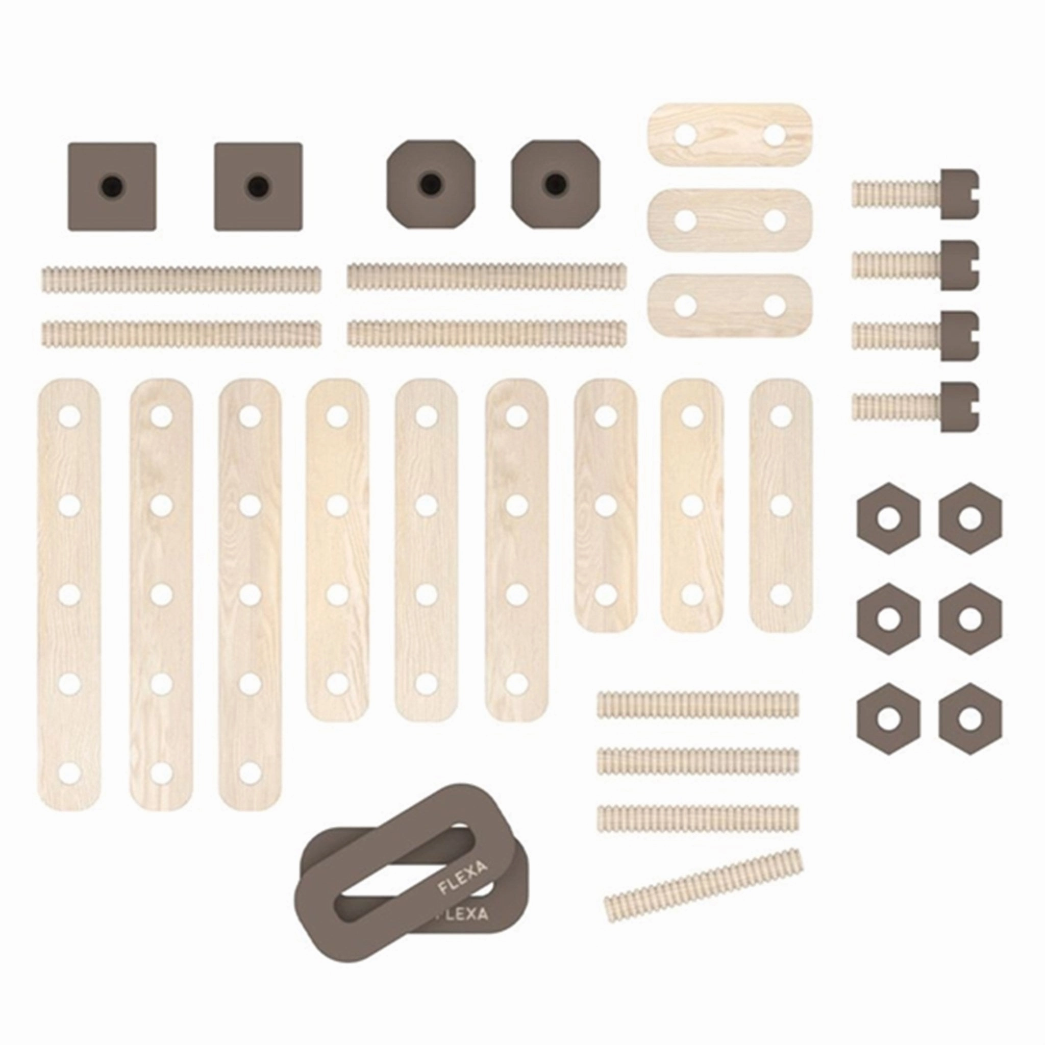 FLEXA PLAY Construction Set Brown