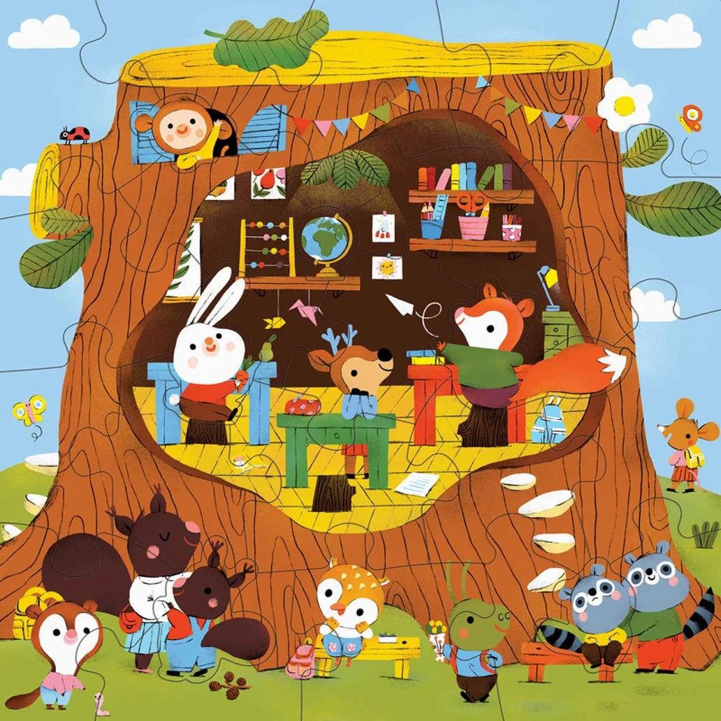 Floor Puzzle Forest School 25 pieces Mudpuppy