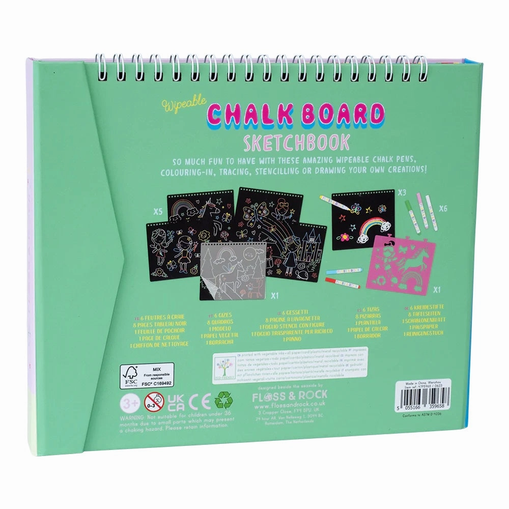 Floss & Rock Chalk Board Sketchbook - Rainbow Fairy