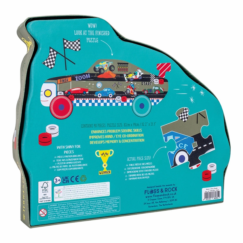 Floss & Rock Jigsaw 40pc Cars