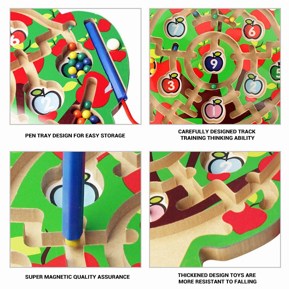 Fruit tree magnetic pen maze