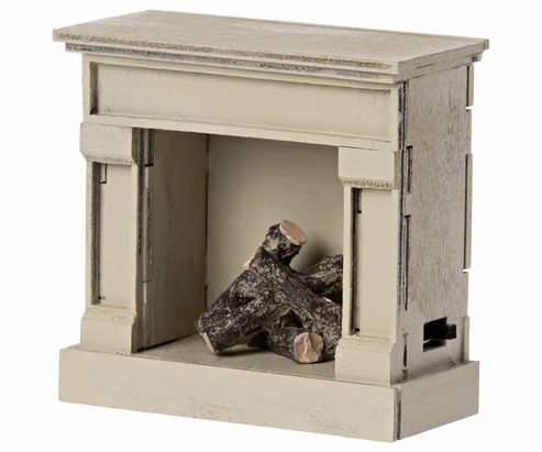 Furniture For Mouse - Fireplace - Off White