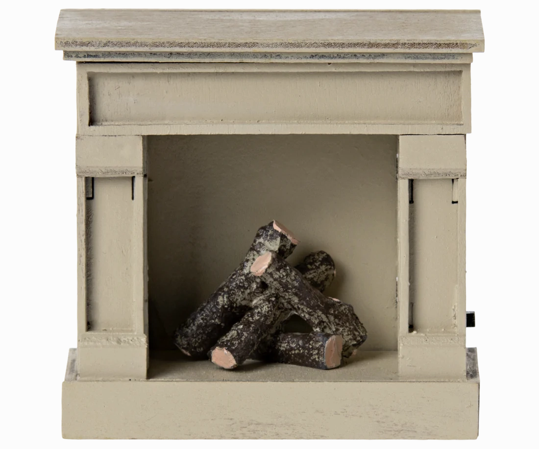 Furniture For Mouse - Fireplace - Off White
