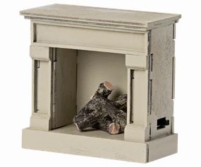 Furniture For Mouse - Fireplace - Off White