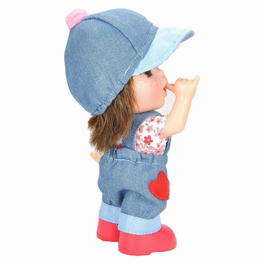 Gege Vinyl-Bodied Mini Brunette Girl Doll 6