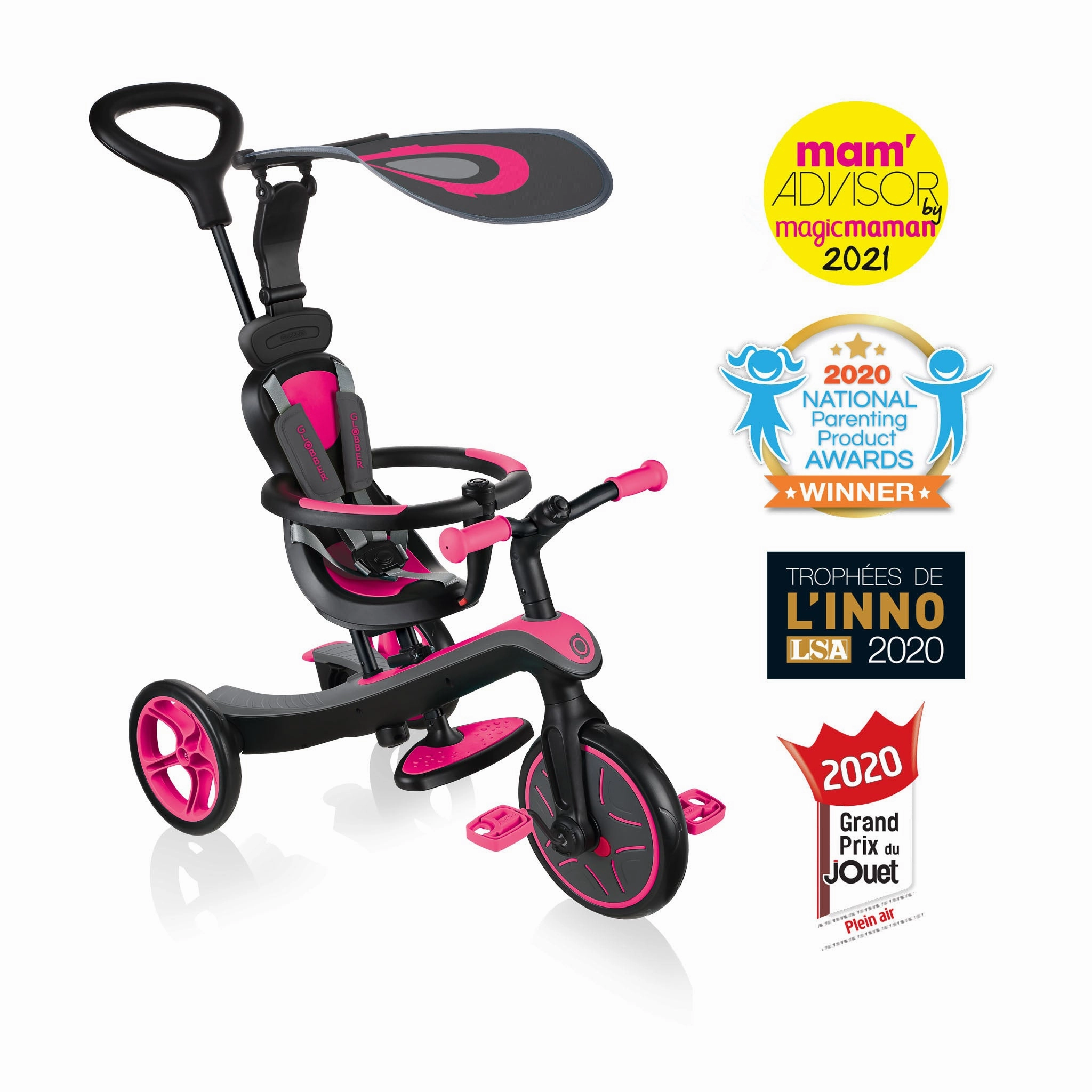 Globber Explorer Trike 41   - Fuchsia Pink () (10M - 5Y)