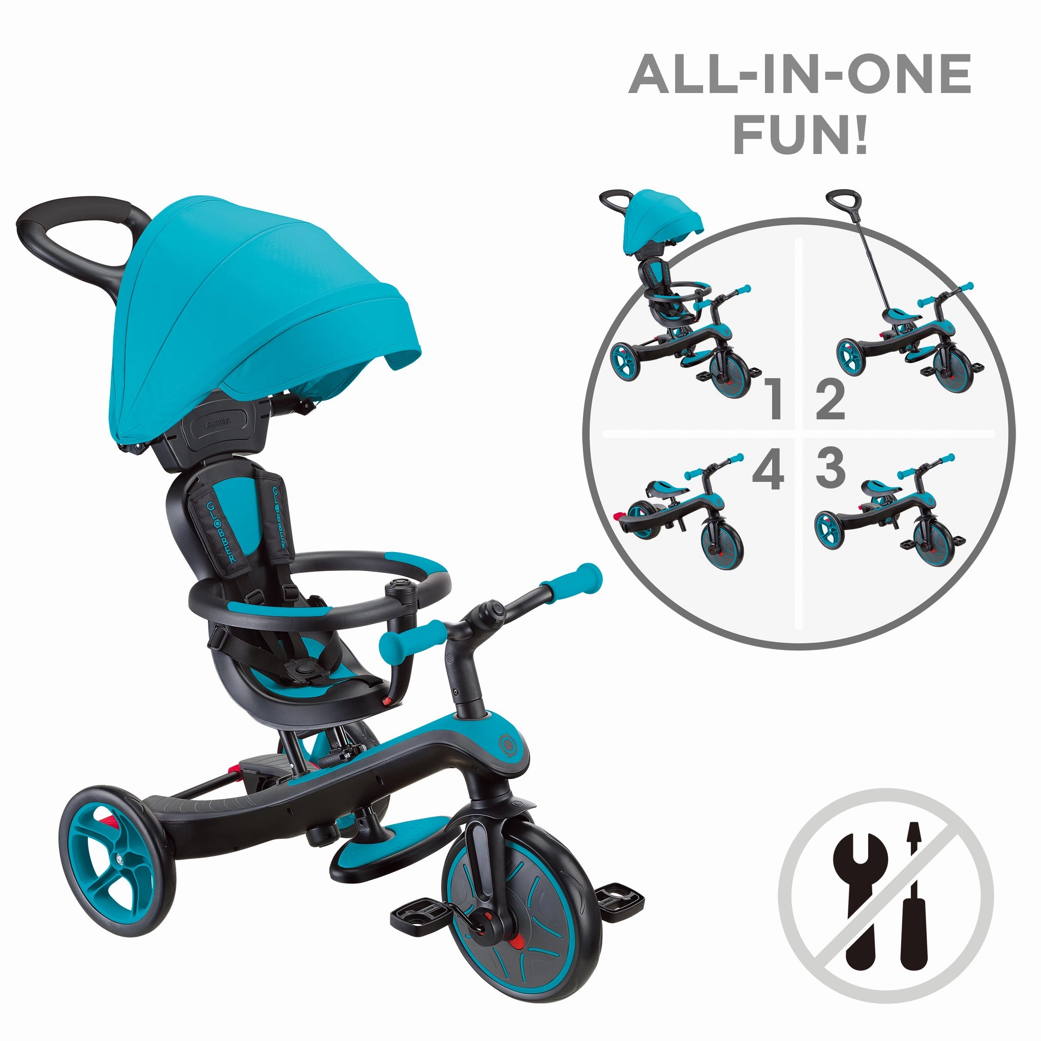 Globber Explorer Trike 41  - Teal () (10M - 5Y)