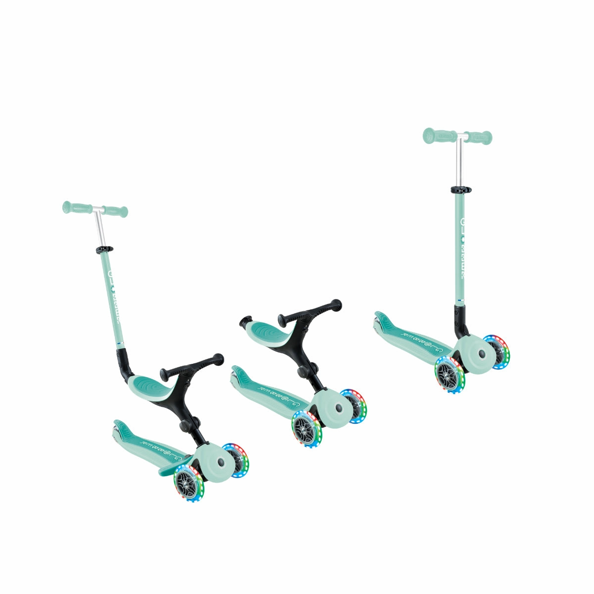 Globber Go Up Active Lights  - Mint / Dark Mint (15M - 9Y )