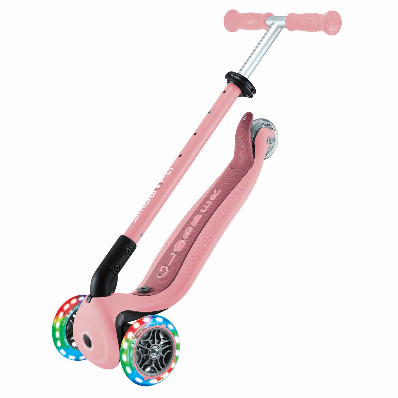 Globber Go Up Active Lights  - Pastel Pink / Deep Pastel Pink (15M - 9Y )
