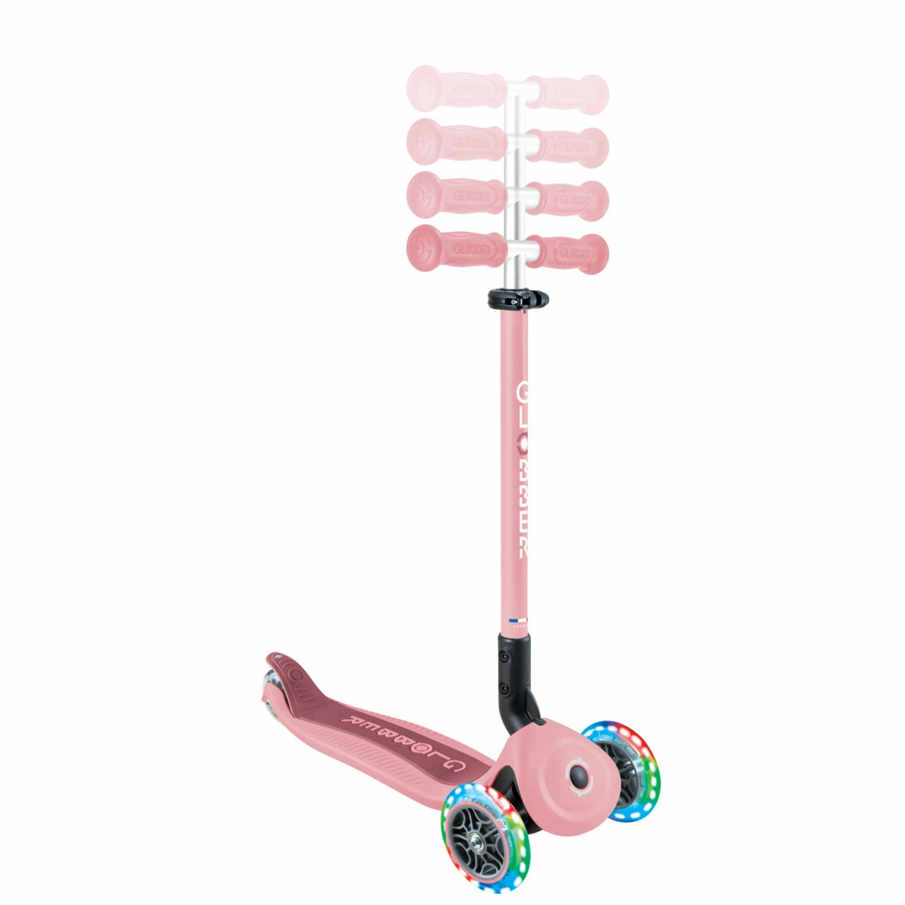 Globber Go Up Active Lights  - Pastel Pink / Deep Pastel Pink (15M - 9Y )