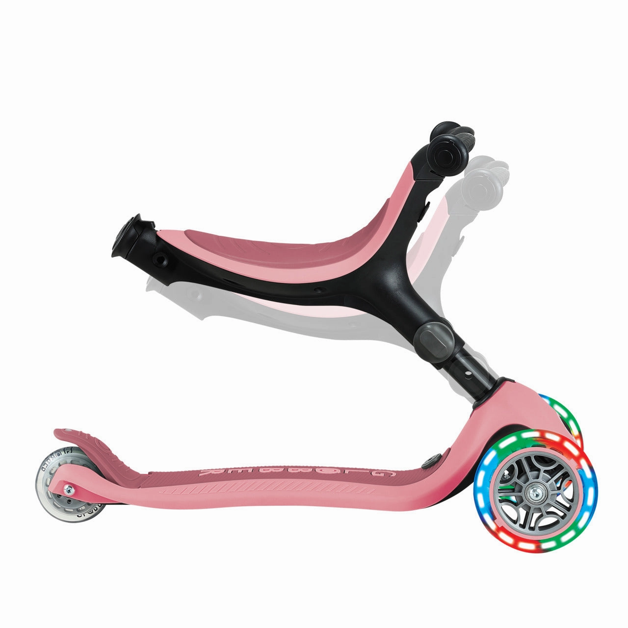 Globber Go Up Active Lights  - Pastel Pink / Deep Pastel Pink (15M - 9Y )