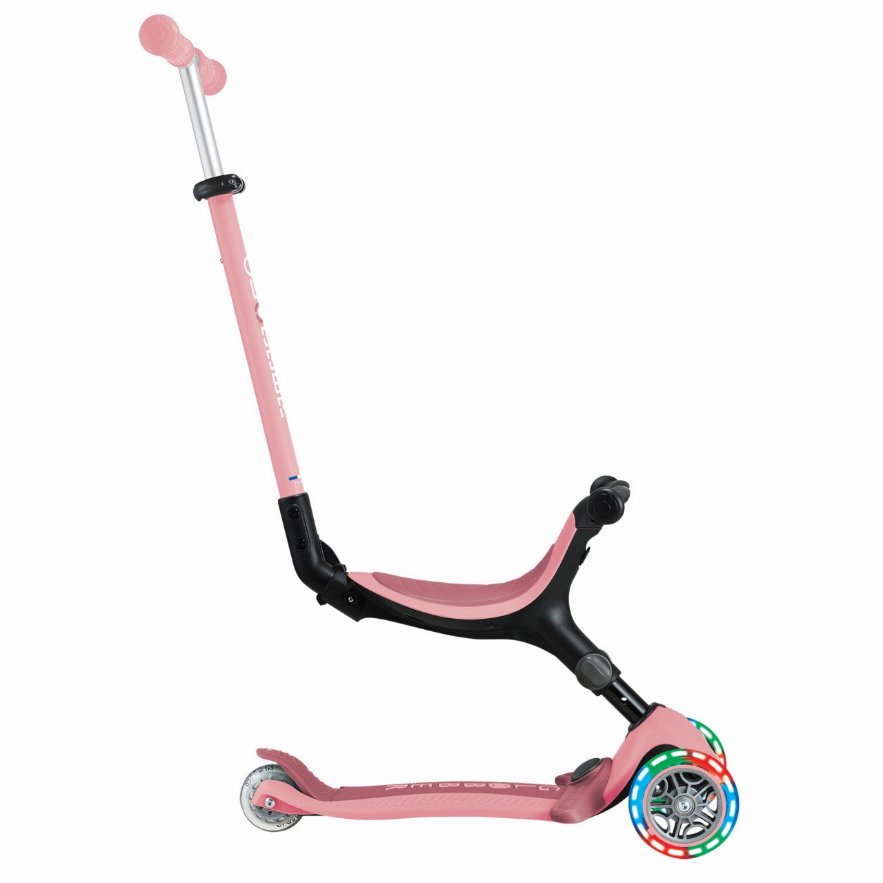 Globber Go Up Active Lights  - Pastel Pink / Deep Pastel Pink (15M - 9Y )
